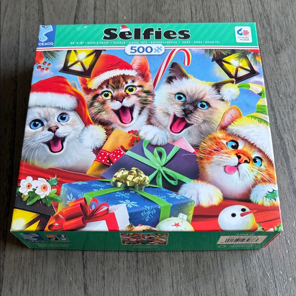 Selfies 500-Piece Holiday Kittens Puzzle